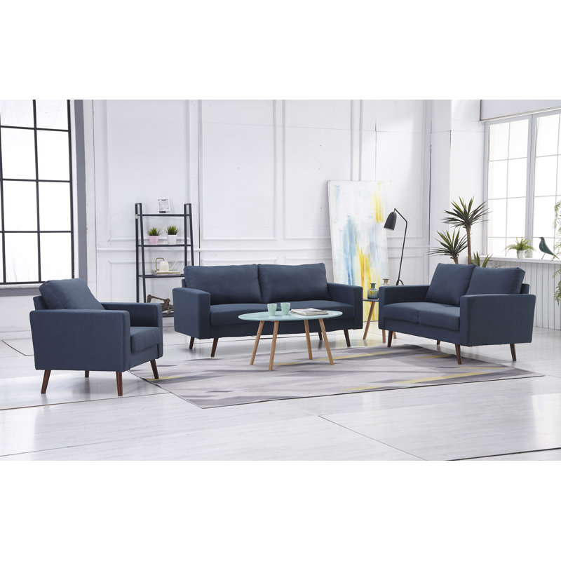 Ensemble de salon 3 pièces Jaimelynn, Polyester gris clair