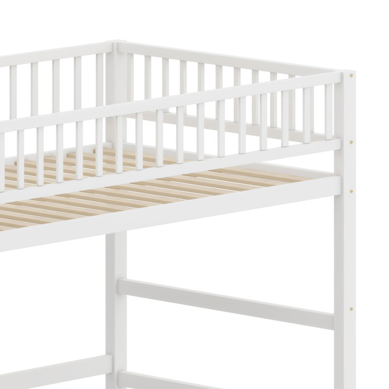 Kids Full Loft Bed, Blanc