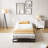 Low Bed Frame Twin Size - 6 Inch Heavy Duty Metal Platform, Mattress Foundation, No Box Spring Needed, Noise-Free, White-1775497934-1775497928