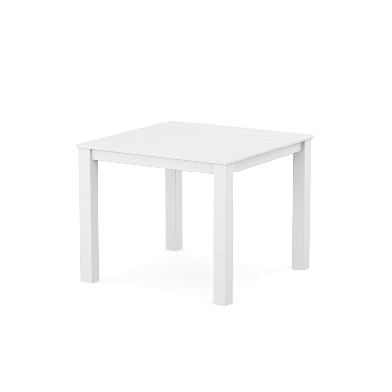 POLYWOOD Square Outdoor Dining Table, White