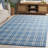 Evell Hand-Tufted Wool and Cotton Plaid Area Rug-1922310034