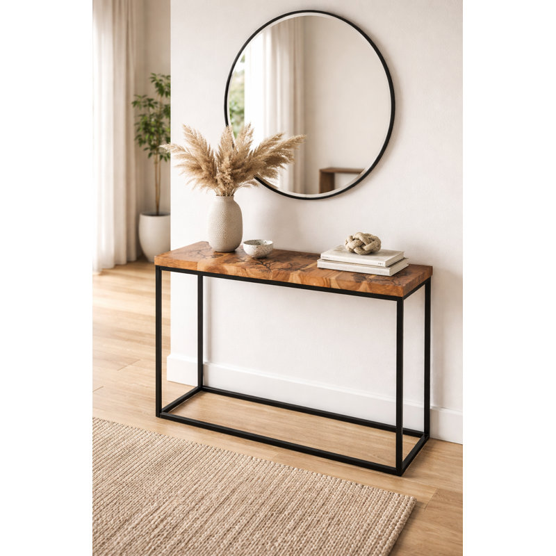 Jerie 40'' Solid Wood Top Console Table