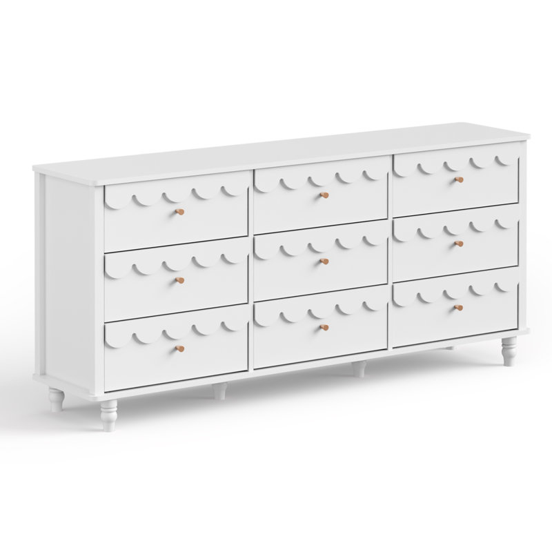 9 - Drawer 63.1"W Dresser, White