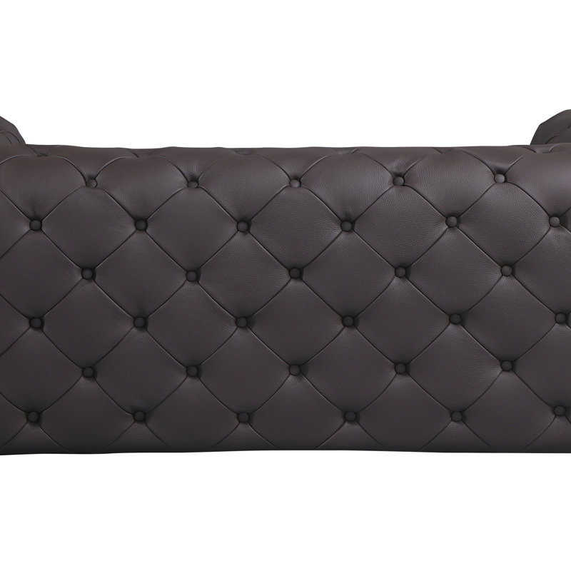 Causeuse en cuir Global United, Brun