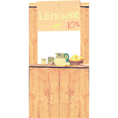 SS11244 Lemonade Stand Store Stand en carton découpé debout debout