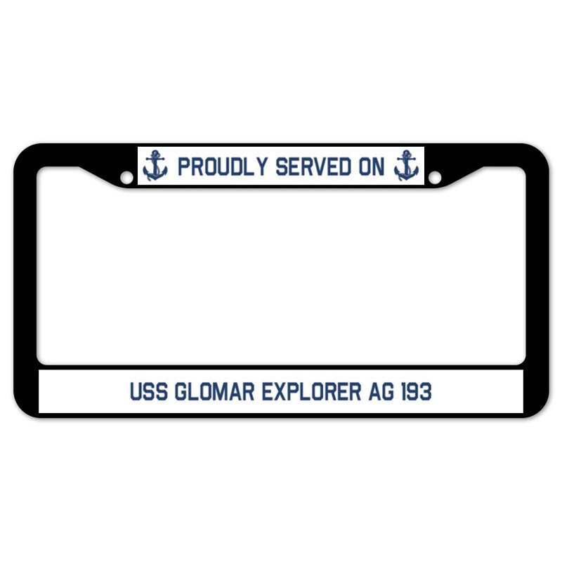 Fièrement servi sur un cadre de plaque USS GLOMAR EXPLORER AG 193