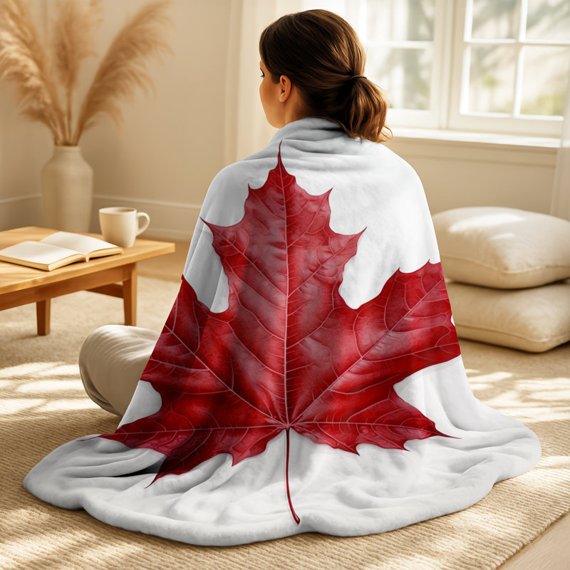 Couverture écarlate Simplicity I - Leaves