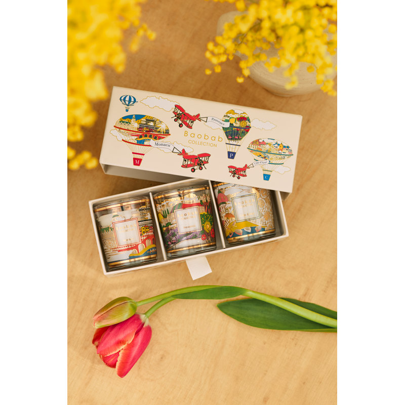 TRIO TRAVEL CANDLES PROVENCE-MONACO-COTE D'AZUR