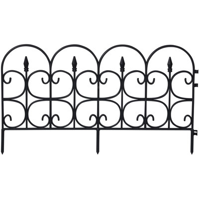 12.37'' H x 20.94'' W Black Vinyl Lawn Edging