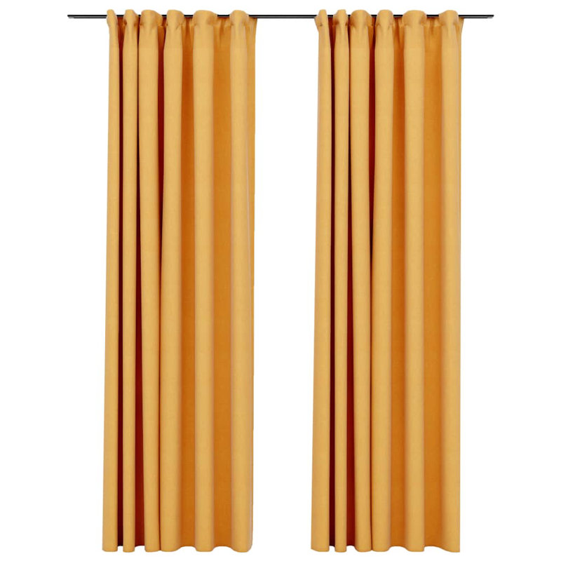 Blackout Curtain, Width 140 x Drop 225 cm, Yellow