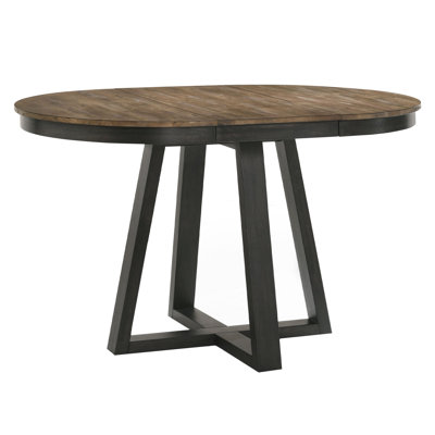 Rabee Extendable Oval Solid Wood Dining Table