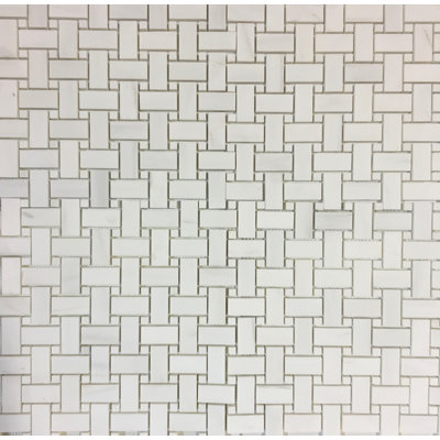 1" x 2" Marble Basketweave Mosaic Wall & Floor Tile