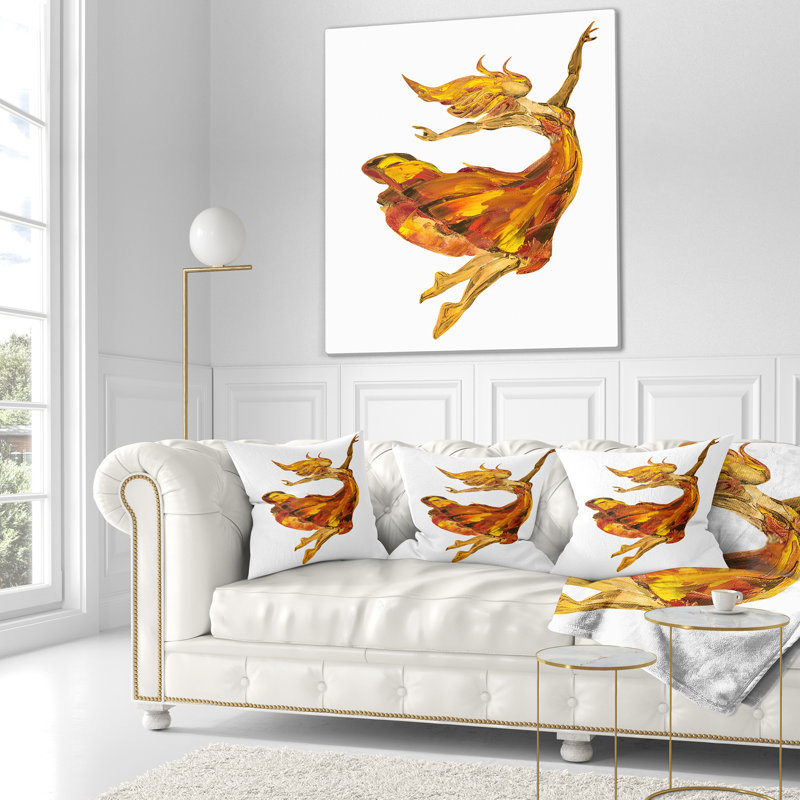 Coussin Fire Ballerina - imprimé sensuel, 12 po x 20 po, Rectangle