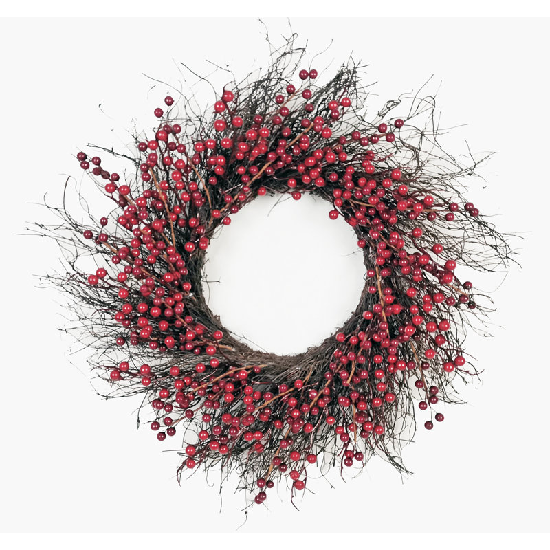 Red Berry Wreath, 22"
