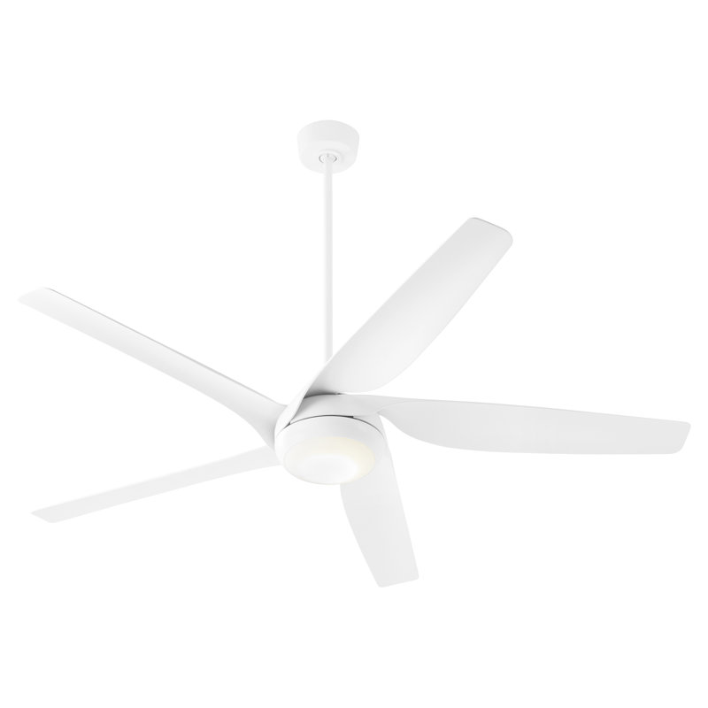 Ventilateur de plafond standard à 5 pales 65 "avec contrôle mural Chevallier, Blanc