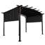 Pergola d'extérieur 12 x 9 pi avec abat-jour rétractable - Structure en acier pour les événements dans la cour arrière de 12 x 9 pi