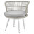 Monaco Traditional 2-Person Patio Conversation Set with Polyester Cushions and Table in Gray and White-1849877770