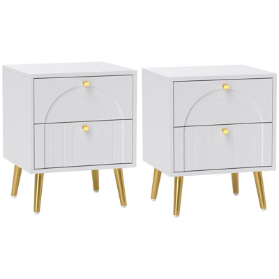 40cm W Manufactured Wood Bedside Table
