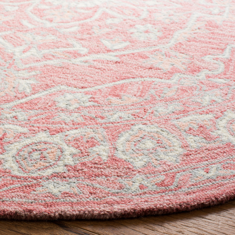 Ivory Hand-knotted Wool Rectangular Area Rug, 5' x 8'