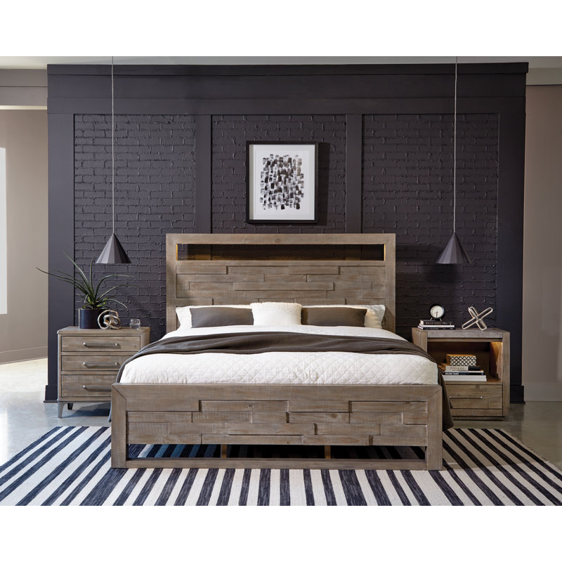 Mauve Solid Wood Headboard, King
