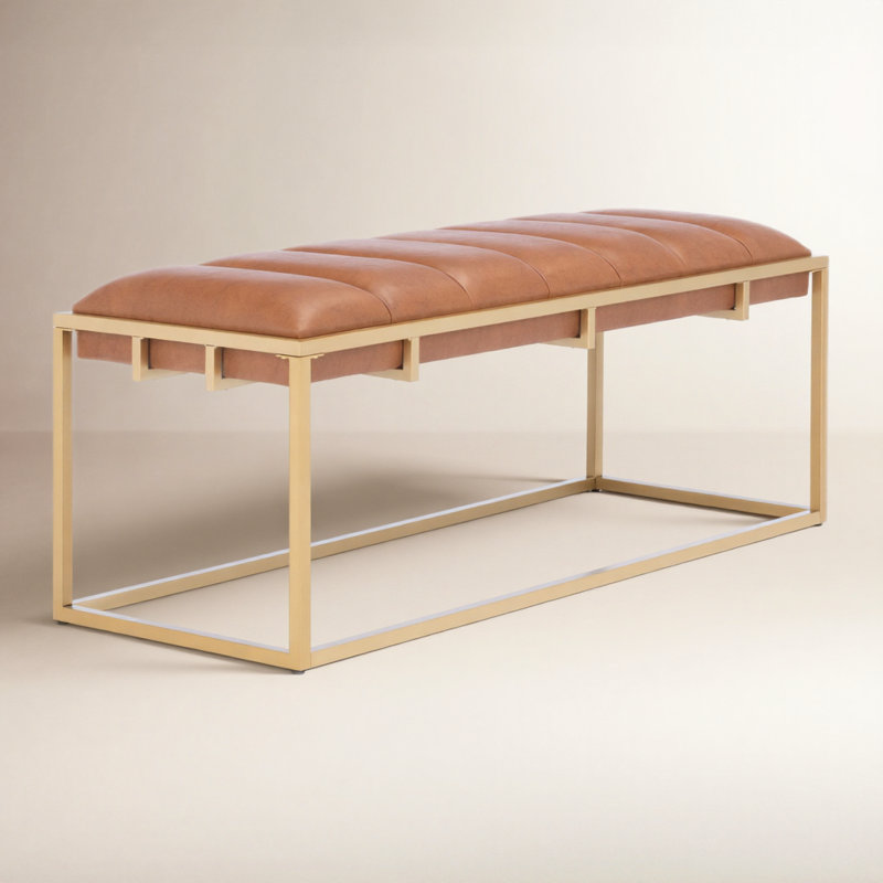 Banc rembourré Andy, Brun