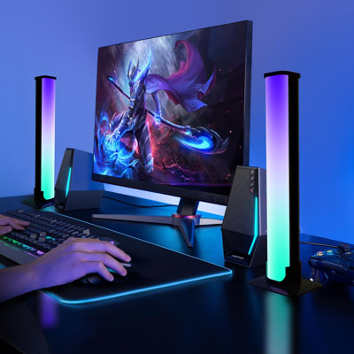 Dimmable LED Light Bar with Remote Control RGB Colour Changing Desk Light