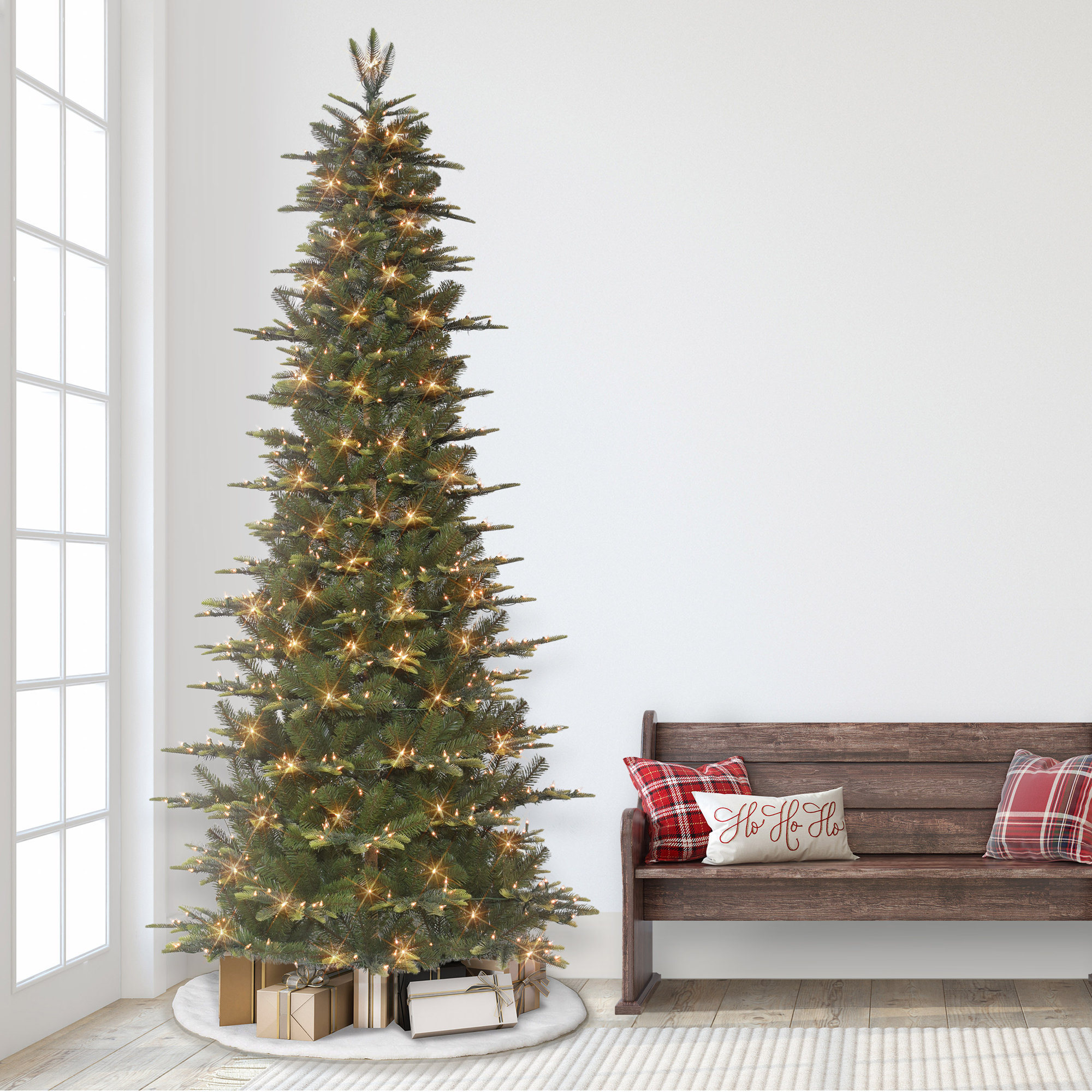 108' Lighted Artificial Fir Christmas Tree