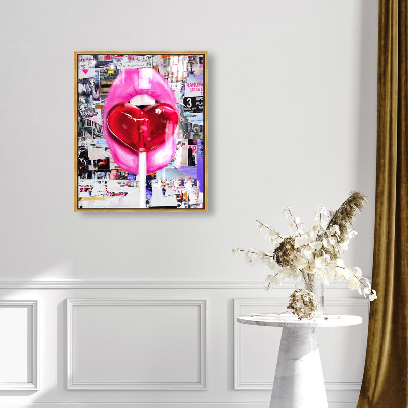 Oliver Gal Vibrant Wild Pop Fashion - Hand-Applied Glass Coat Framed Canvas Art, 30" H x 24" W, Gold