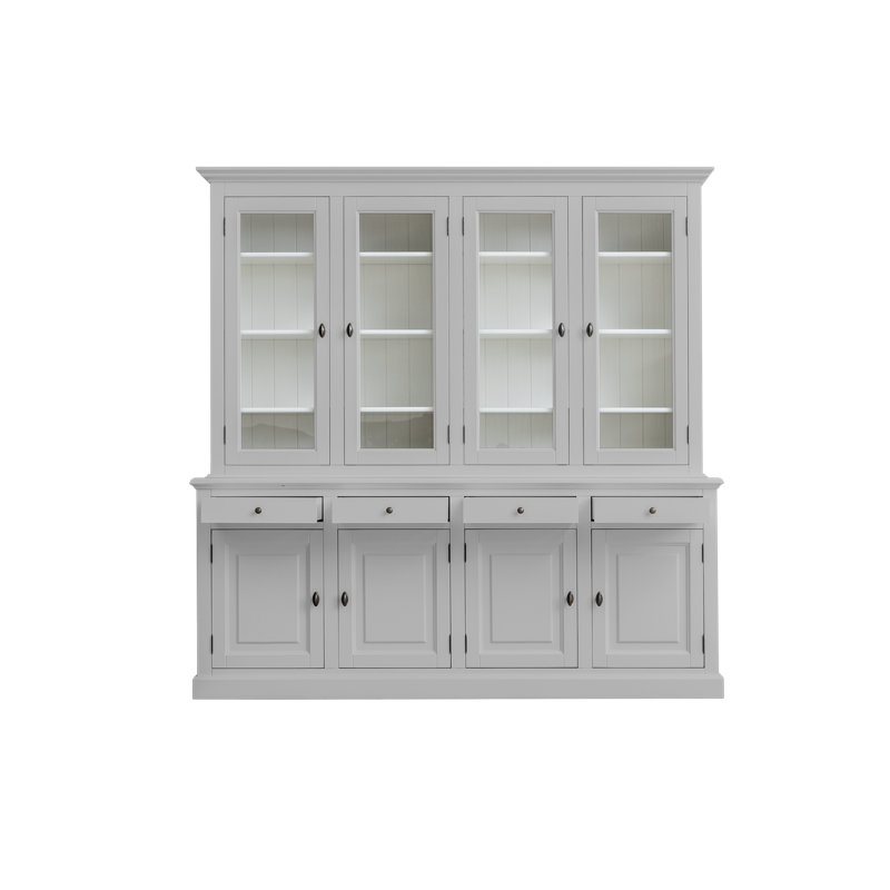 Topeka Display Cabinet, Light Grey/White