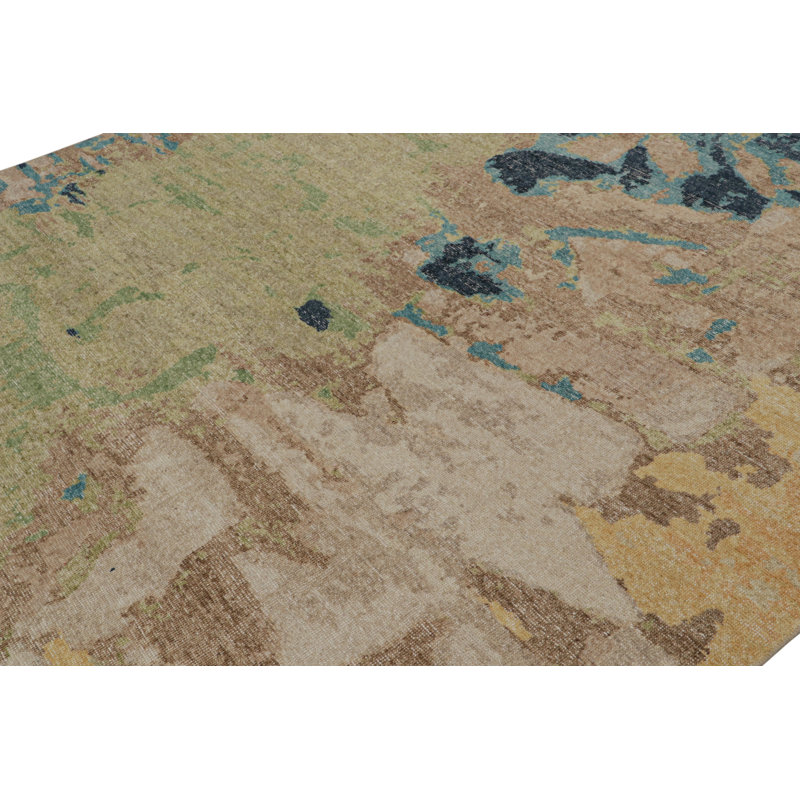 Distressed Homage Abstract Area Rug, Rectangle 6' x 9'