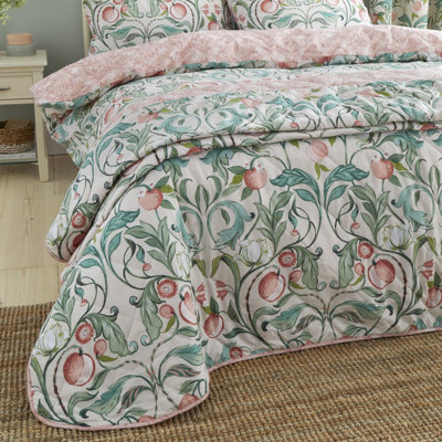 Green/Red Reversible Modern & Contemporary Bedspread