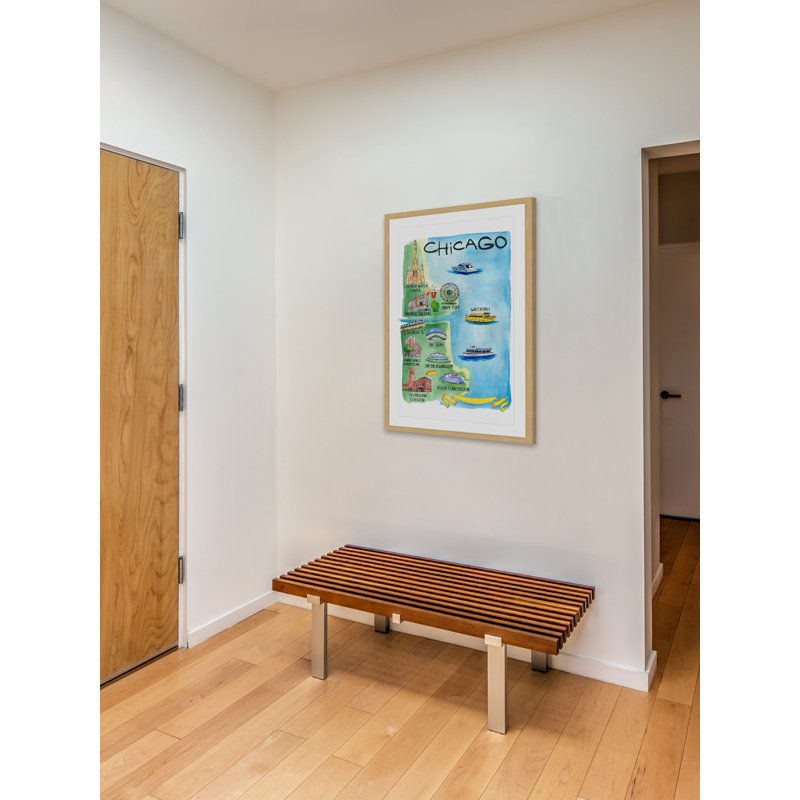 Blue Chicago - Single Picture Frame Painting, 46cm H x 30cm W
