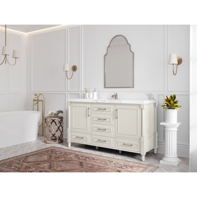 Aberdeen 60'' Single Bathroom Vanity with Quartz Top