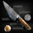 3-piece Damascus Steel Japanese Knife Set Dynasty Collection Essentials - Natural Sycamore Wood Handles