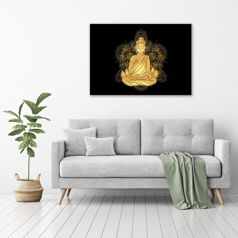 Sitting Buddha - No Frame Print on Glass