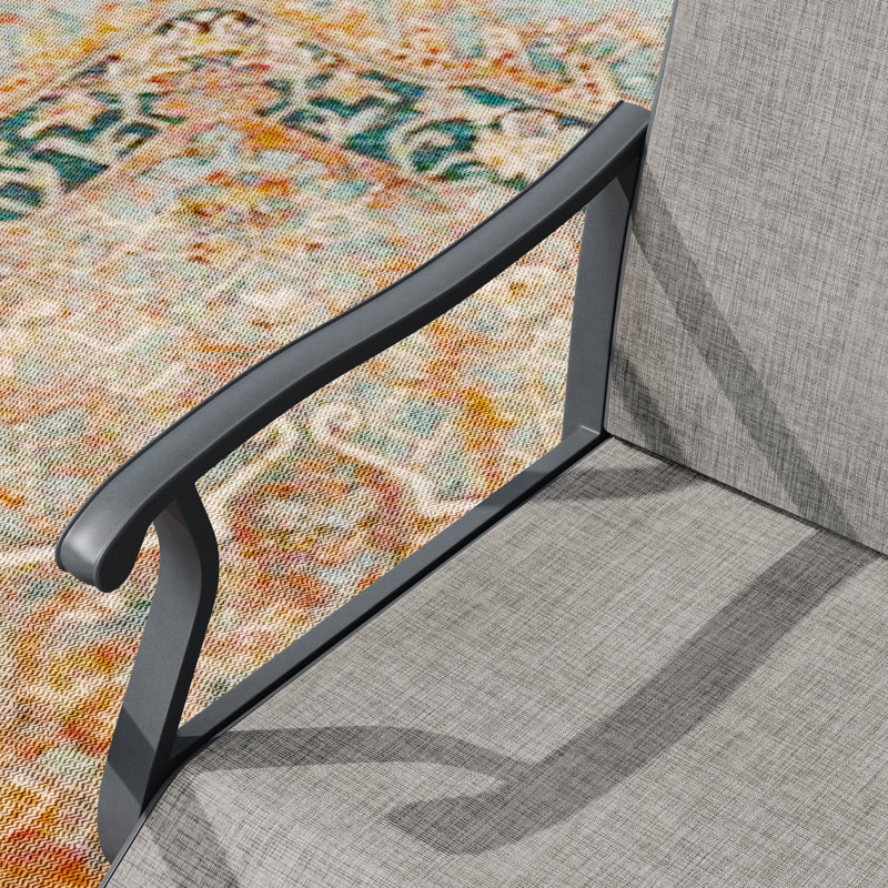 Fauteuil de patio pivotant Tylo, Gris / Gris