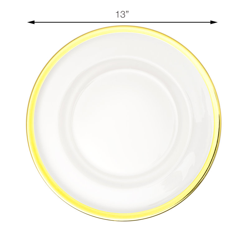 Mccabe Glass No Pattern Charger, Gold