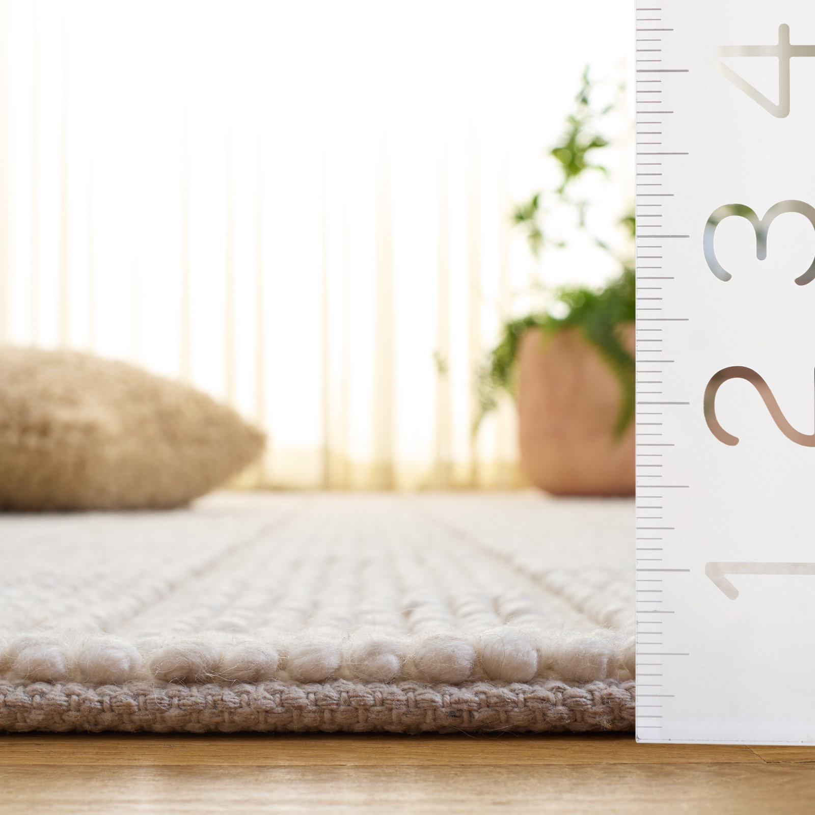 Hand-Woven Wool Rug, Rectangle 8' x 10'