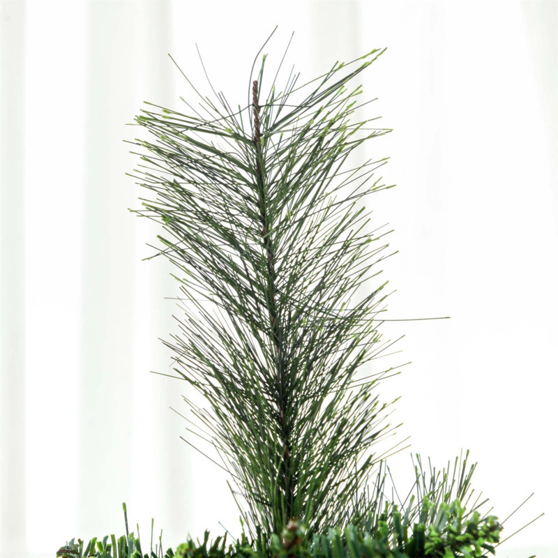 Arbre de Noël artificiel de 7,5 pi avec 1075 branches, ouverture automatique, base en acier et aiguilles de pin réalistes