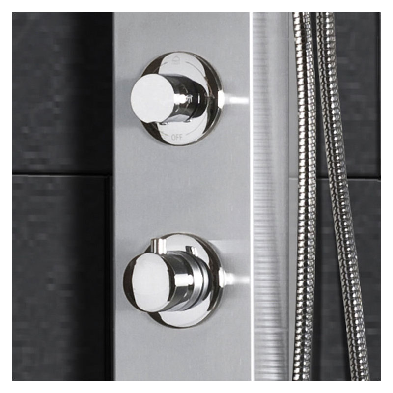 Inverseur de panneau de douche en acier inoxydable 70 po/thermostatique