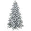 Arbre de Noël artificiel à charnière enneigé 6/7 / 8pi avec base en métal pliable-1399918613