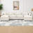 CloudHaven 130.7" U-Shaped Modular Sectional Sofa with 2 Movable Ottomans, 4-Seater Chenille Cloud Couch Set for Living Room, DIY Combination with High-Resiliency Memory Foam-1599235758