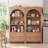 3-Shelf Solid Wood Bookcase with Drawers