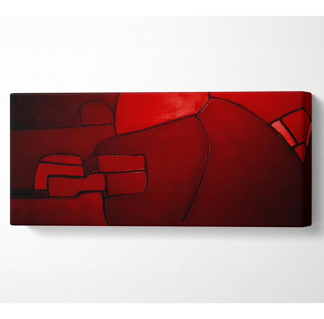 Over The Hill Red - Kunstdrucke auf Leinwand - Wrapped Canvas