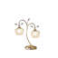 Lampe de table - 2-Cloche florale en métal Glam