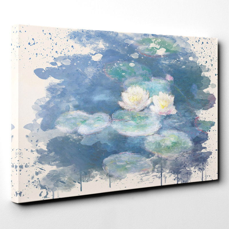 Lilly Pads by Claude Monet Painting on Canvas - Wrapped Canvas, 40cm H x 60cm W