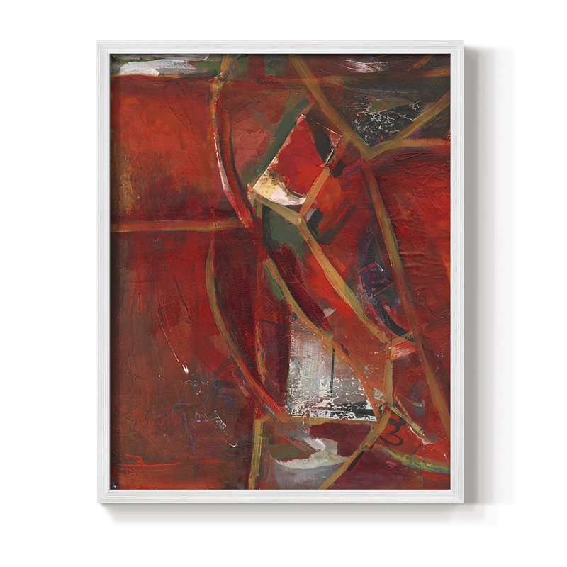 City Life II Framed Print - Solid Wood, White, 10" H x 8" W