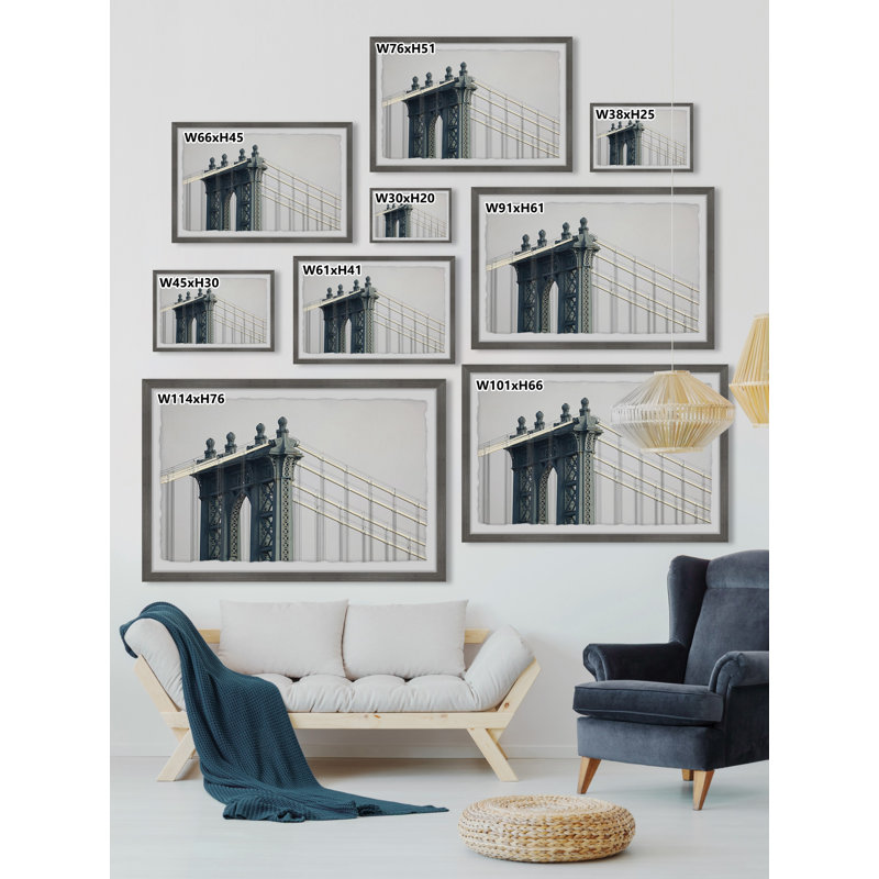 The Bridge - Single Picture Frame Print, 61cm H x 91cm W x 3.81cm D