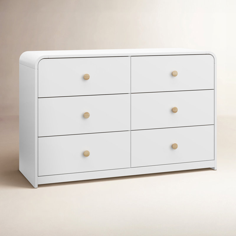 Commode 6 tiroirs Storkcraft Santos, Blanc / Blanc