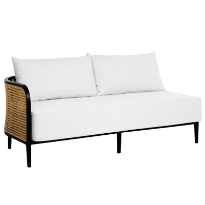 Havana Cane N-Dura Resin Wicker Outdoor Left Arm Facing Sectional